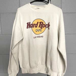 Vintage White Las Vegas Hard Rock Cafe Crew Neck